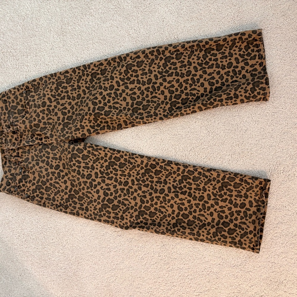 American Eagle Outfitters Leopard Print Wide Leg Pants